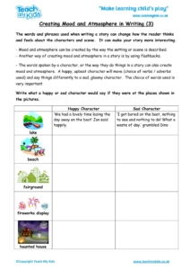 Worksheets for kids - creating-mood-and-atmosphere-in-writing-3